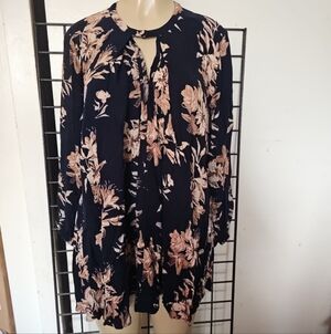 Floral Navy Blouse